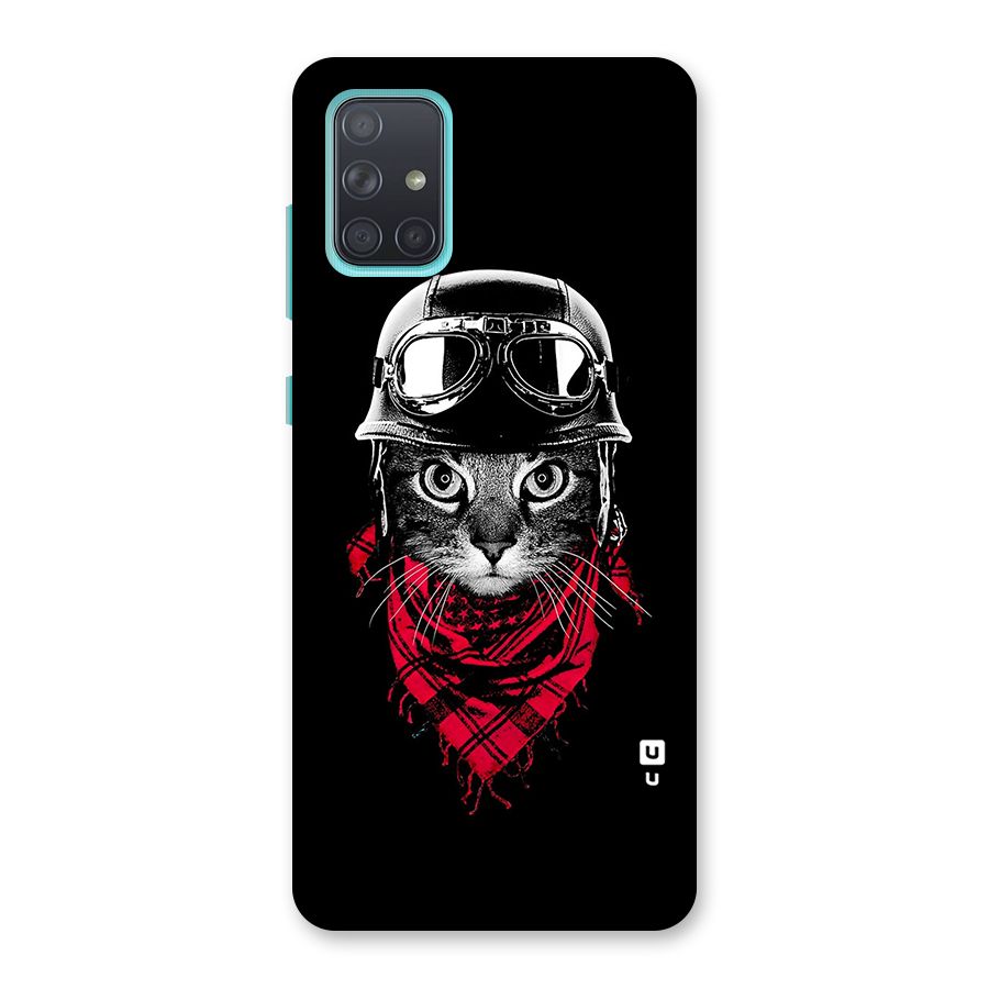 Cool Biker Cat Back Case for Galaxy A71