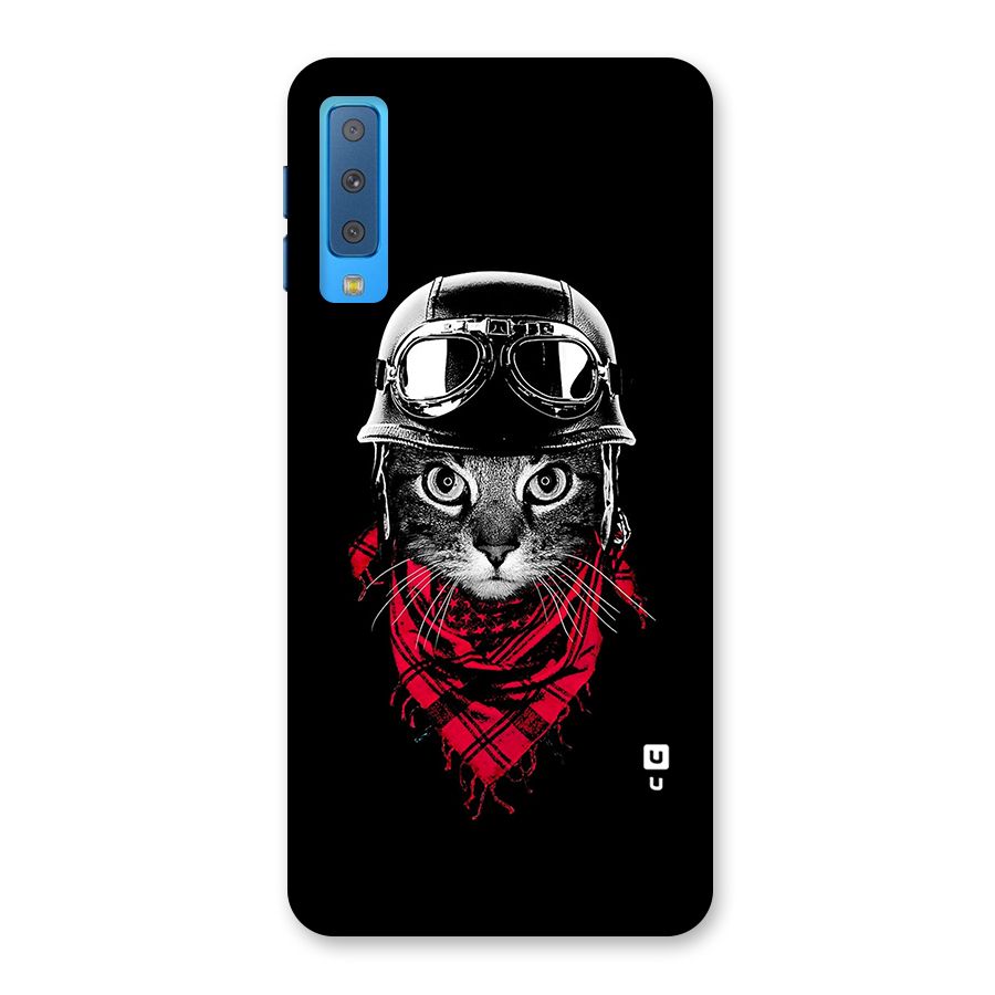 Cool Biker Cat Back Case for Galaxy A7 (2018)