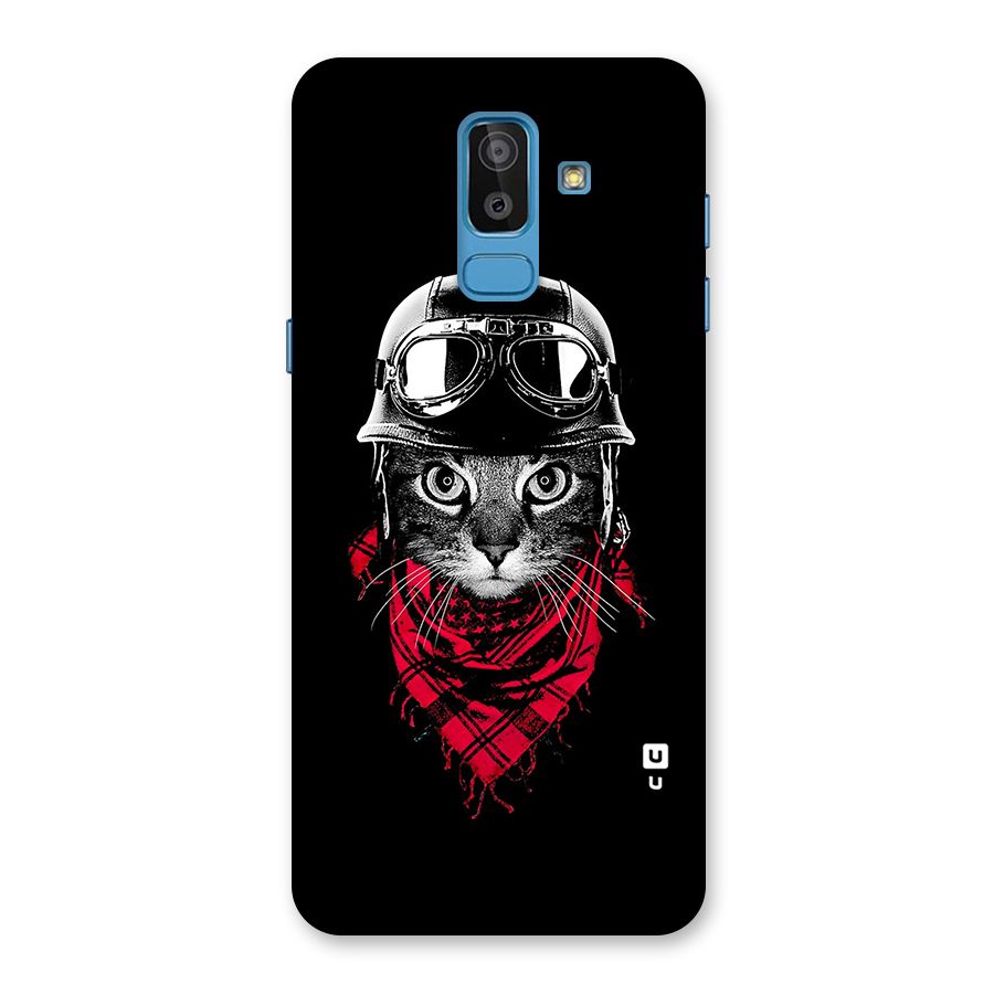 Cool Biker Cat Back Case for Galaxy J8