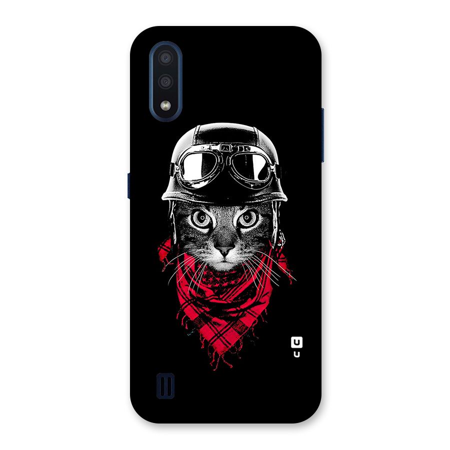 Cool Biker Cat Back Case for Galaxy M01