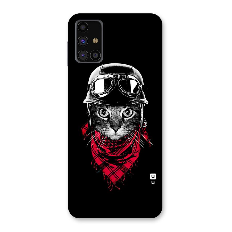 Cool Biker Cat Back Case for Galaxy M31s