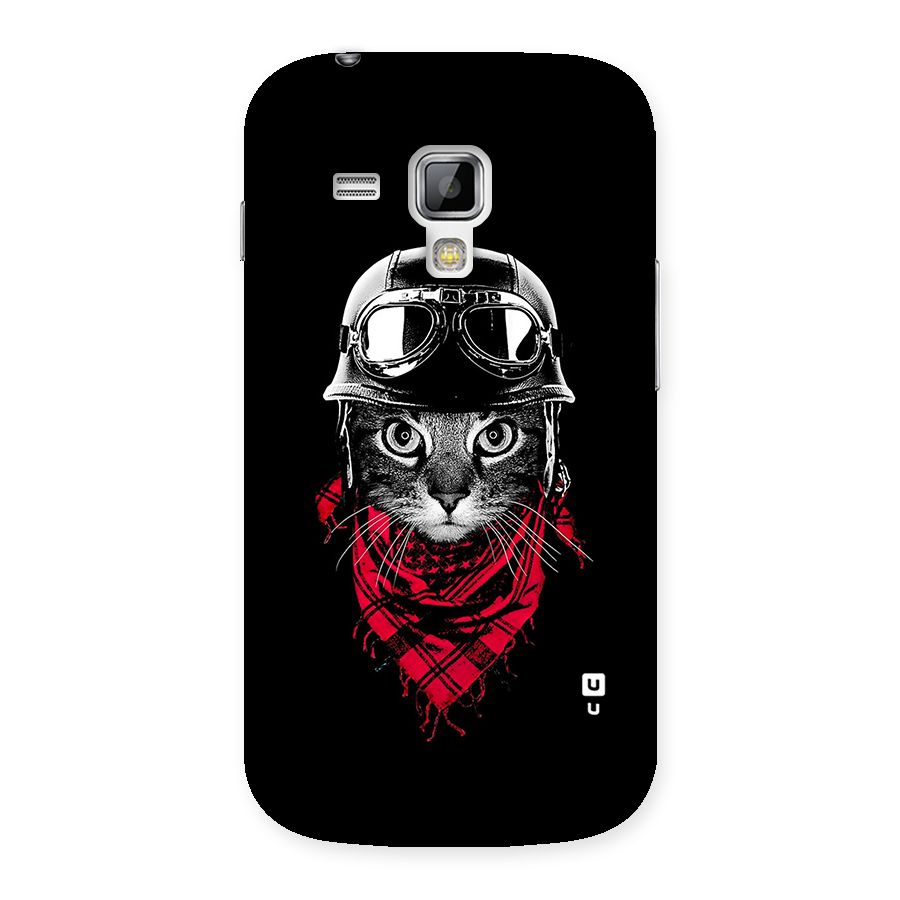Cool Biker Cat Back Case for Galaxy S Duos