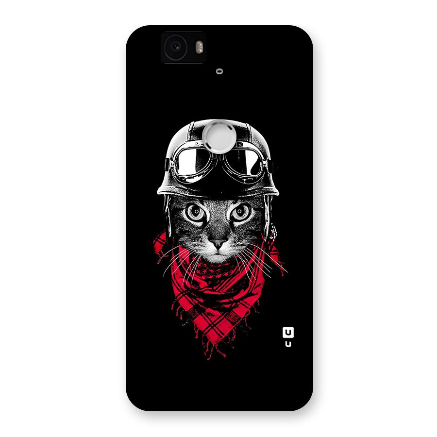 Cool Biker Cat Back Case for Google Nexus-6P