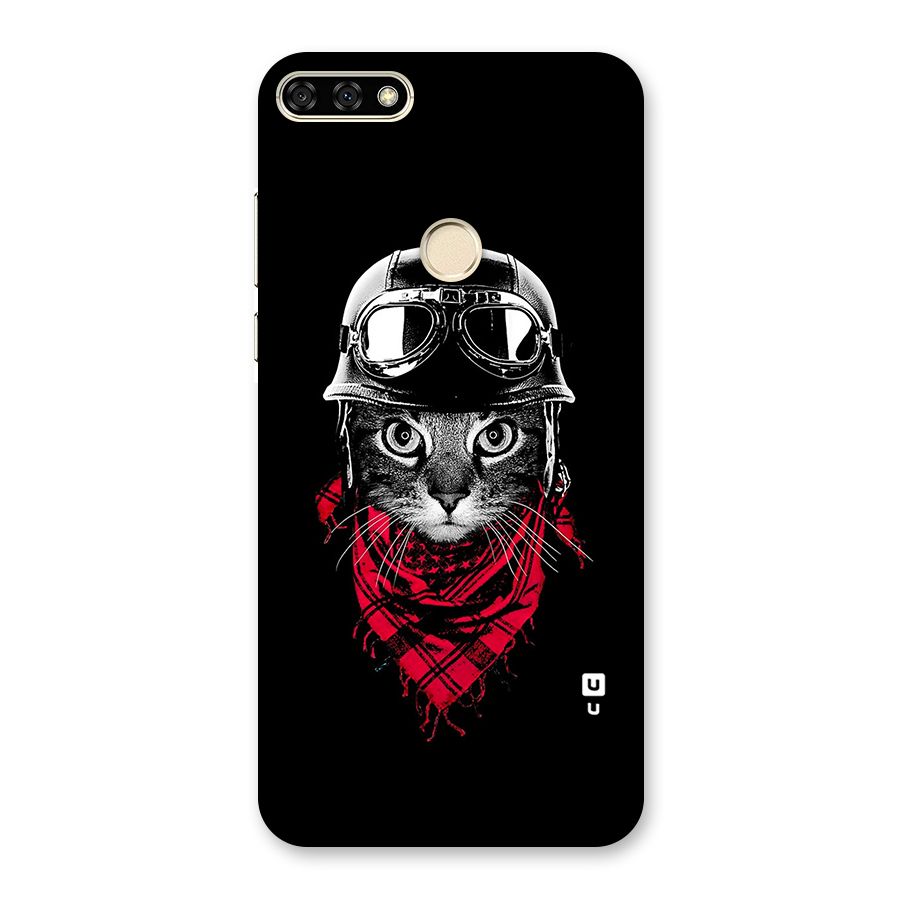 Cool Biker Cat Back Case for Honor 7A