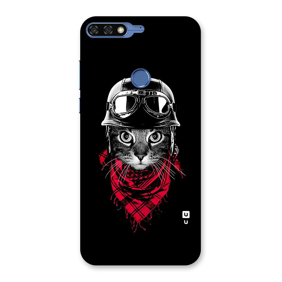 Cool Biker Cat Back Case for Honor 7C