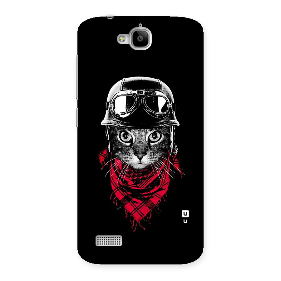 Cool Biker Cat Back Case for Honor Holly