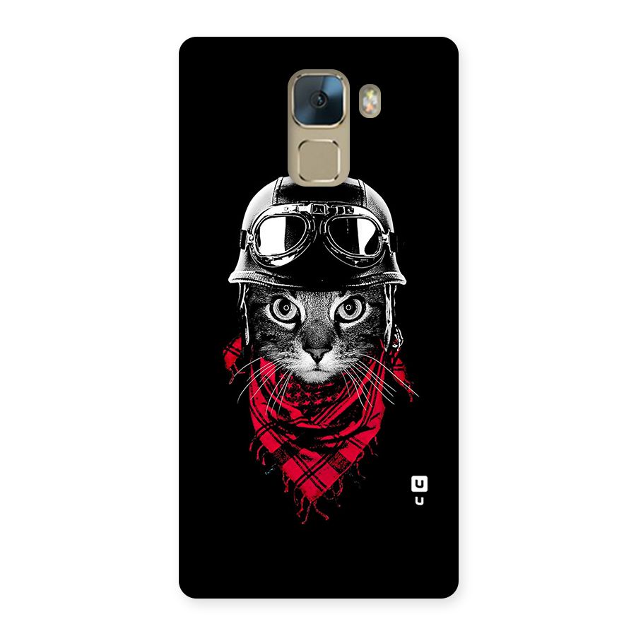 Cool Biker Cat Back Case for Huawei Honor 7