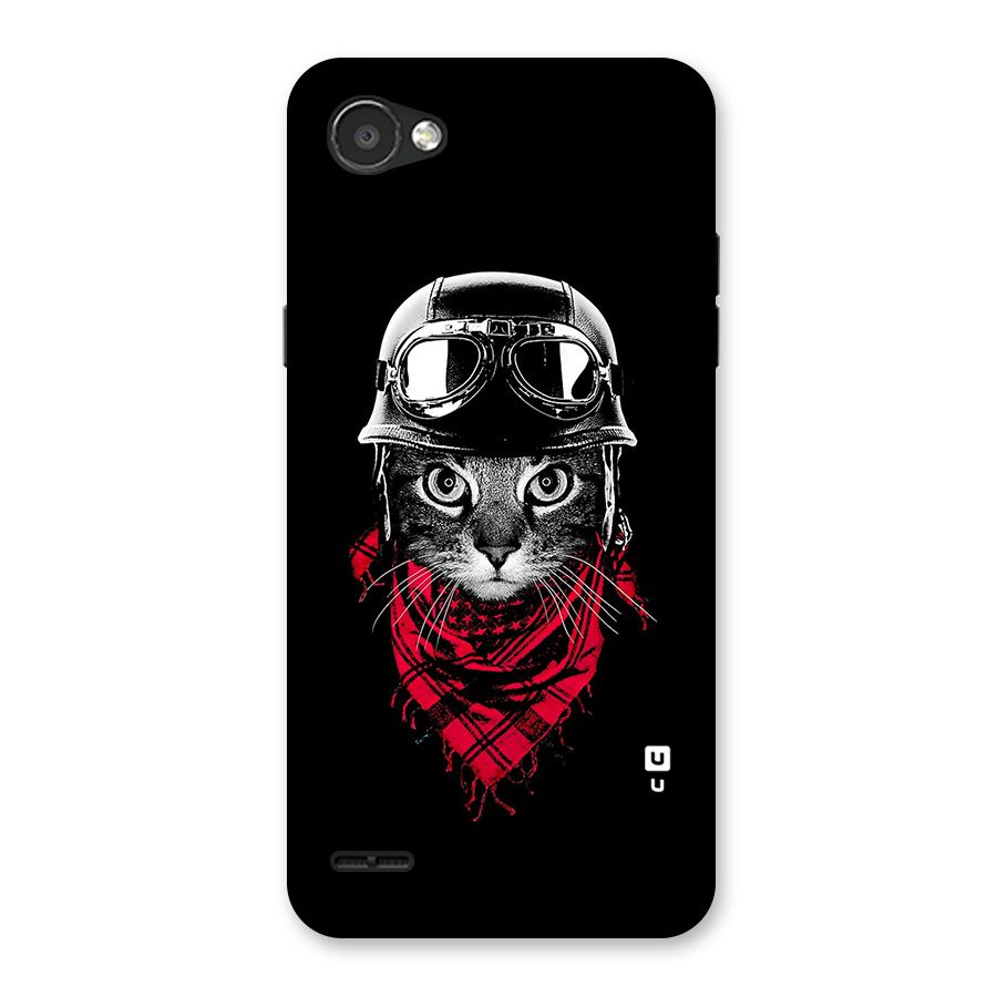 Cool Biker Cat Back Case for LG Q6
