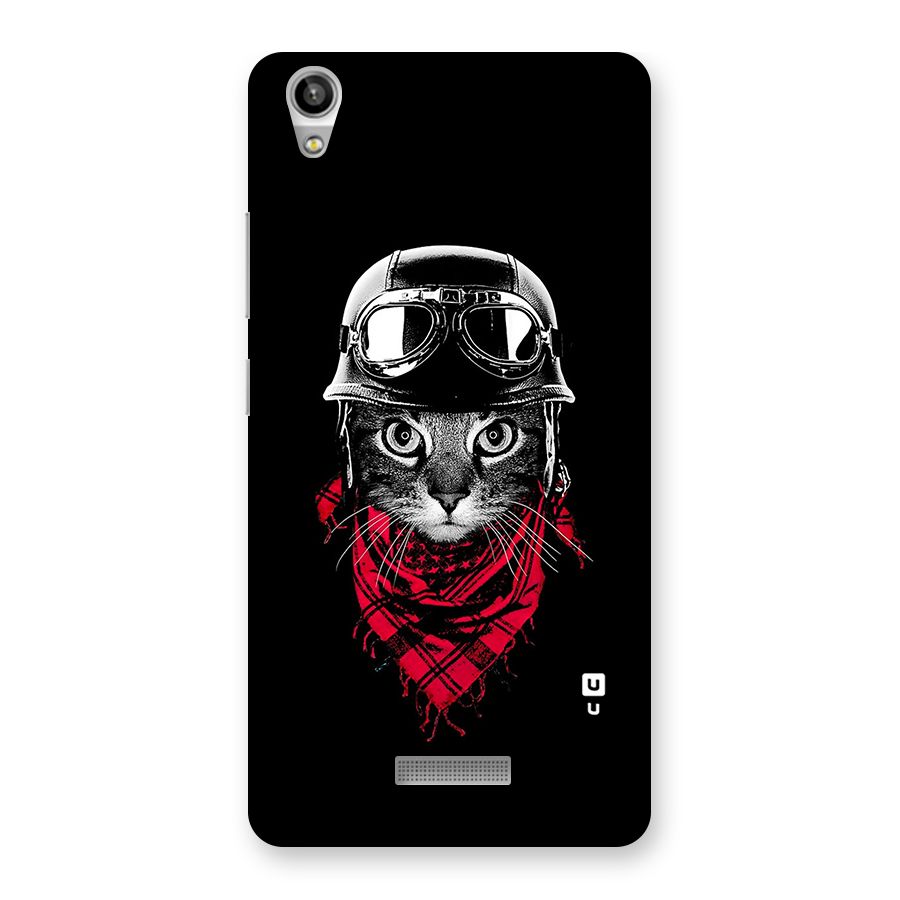 Cool Biker Cat Back Case for Lava-Pixel-V1