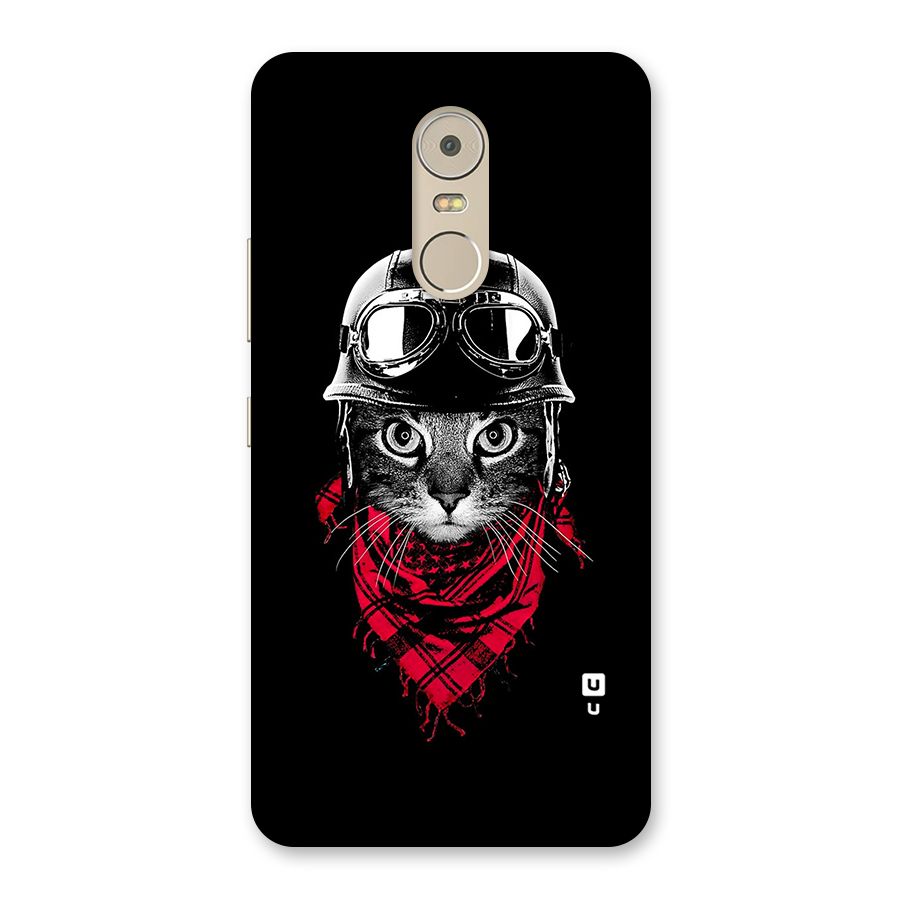 Cool Biker Cat Back Case for Lenovo K6 Note