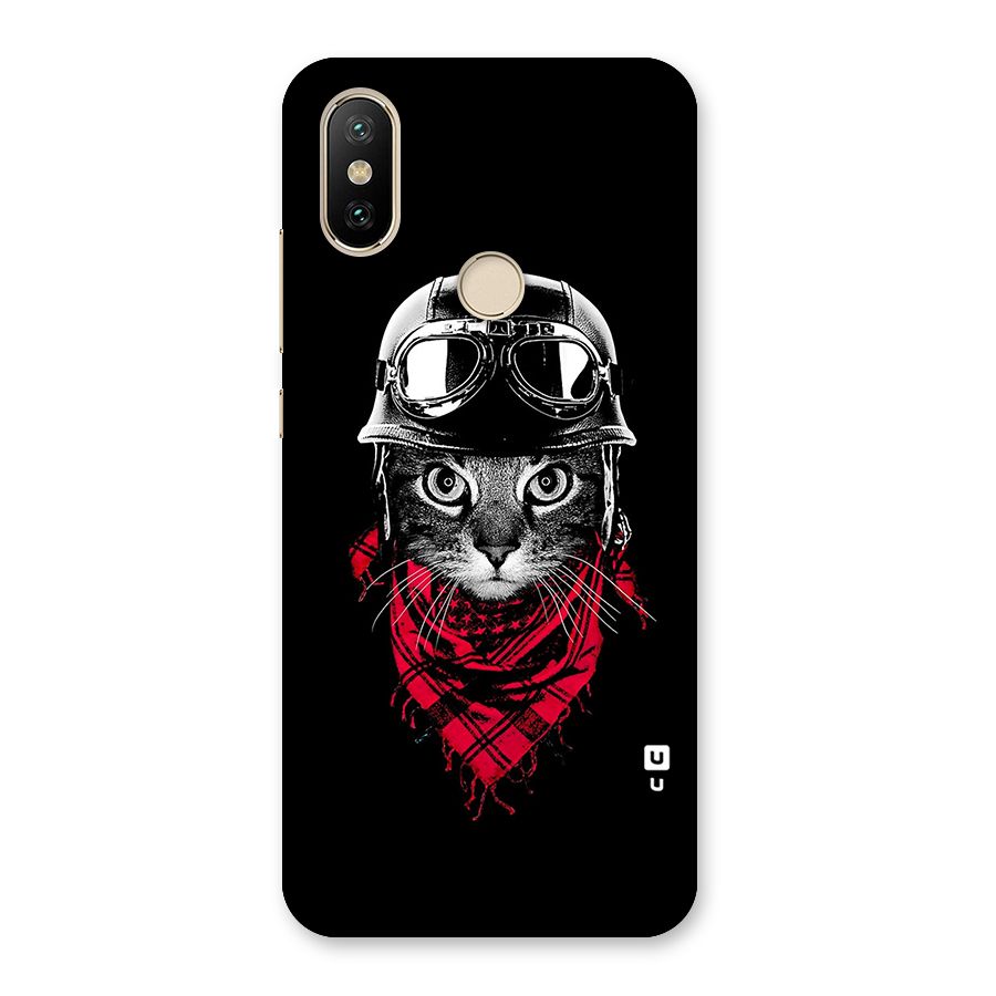 Cool Biker Cat Back Case for Mi A2