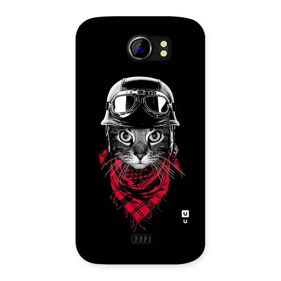 Cool Biker Cat Back Case for Micromax Canvas 2 A110