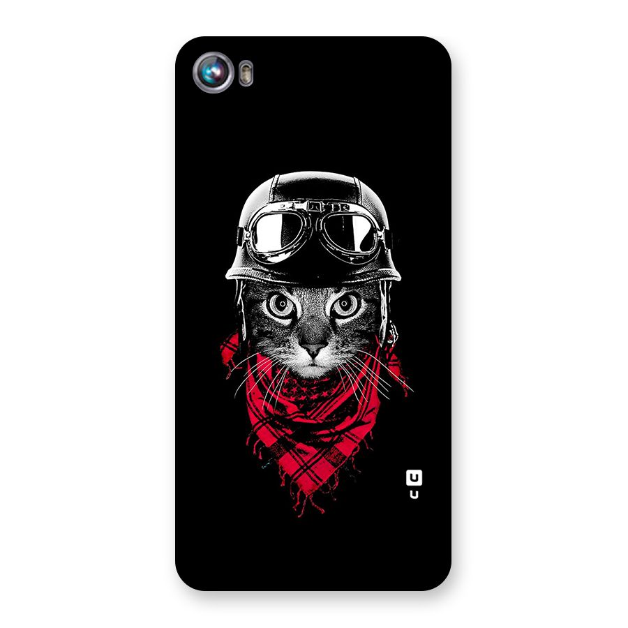 Cool Biker Cat Back Case for Micromax Canvas Fire 4 A107