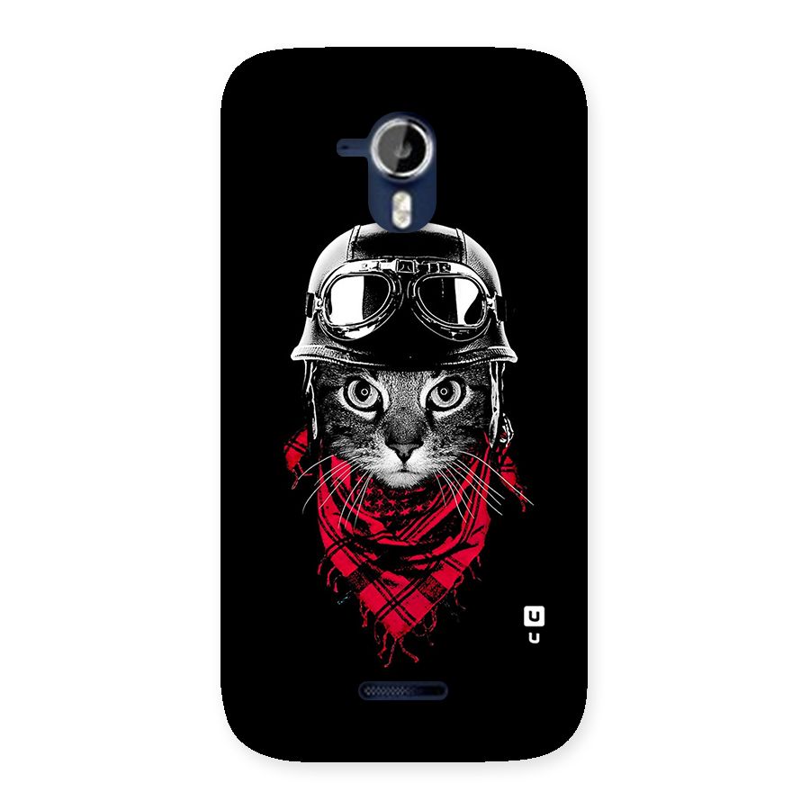 Cool Biker Cat Back Case for Micromax Canvas Magnus A117