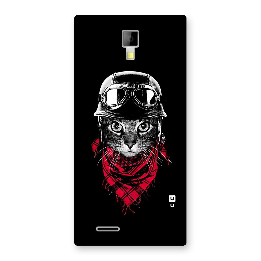 Cool Biker Cat Back Case for Micromax Canvas Xpress A99