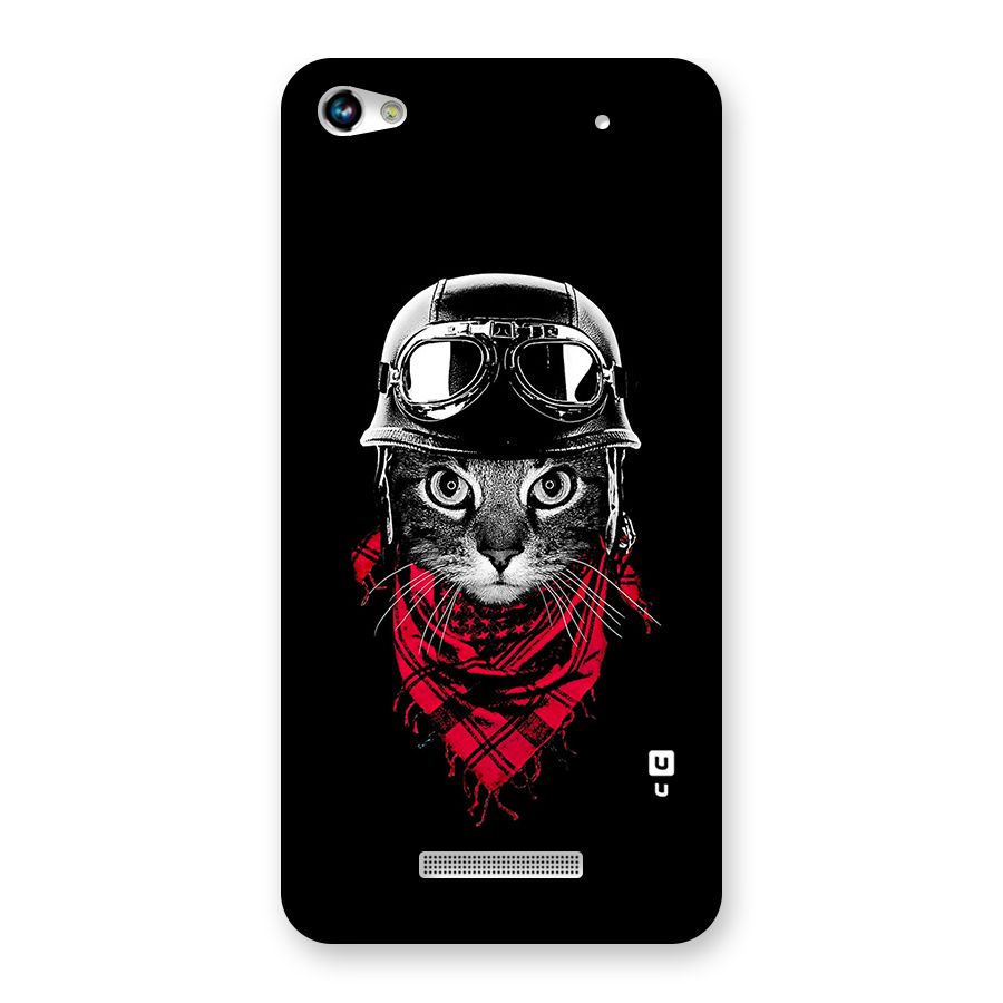 Cool Biker Cat Back Case for Micromax Hue 2