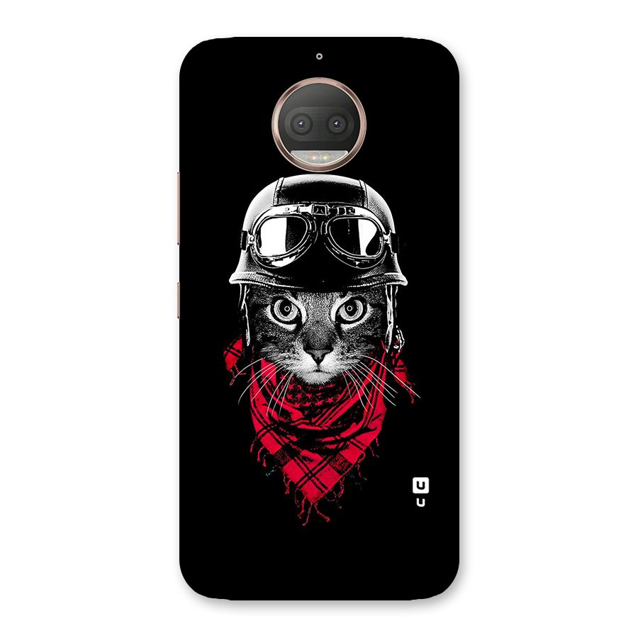 Cool Biker Cat Back Case for Moto G5s Plus