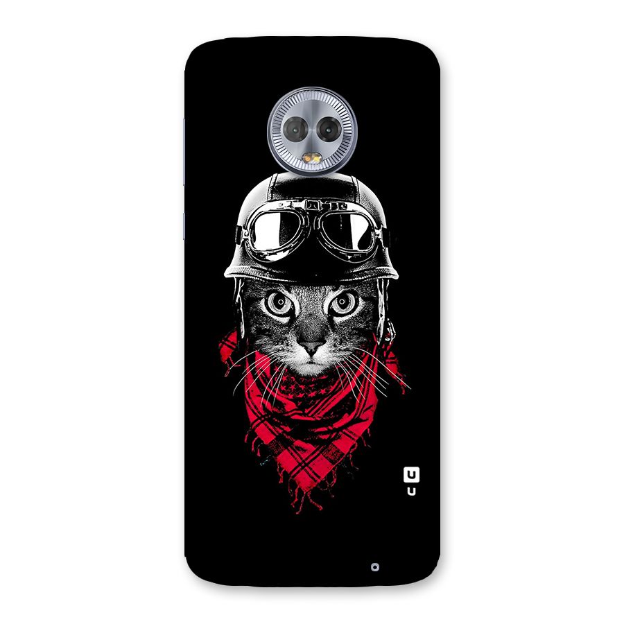 Cool Biker Cat Back Case for Moto G6 Plus