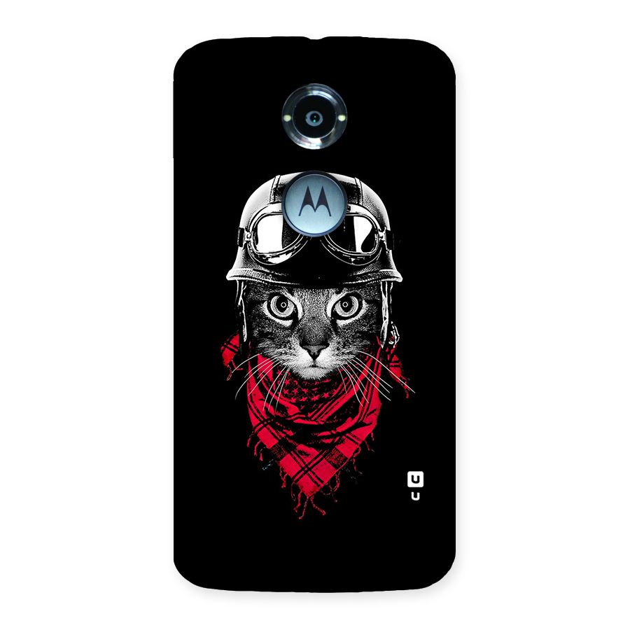 Cool Biker Cat Back Case for Moto X 2nd Gen