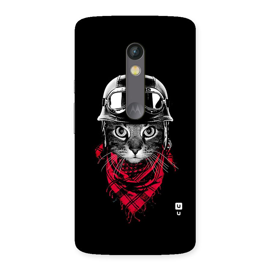 Cool Biker Cat Back Case for Moto X Play