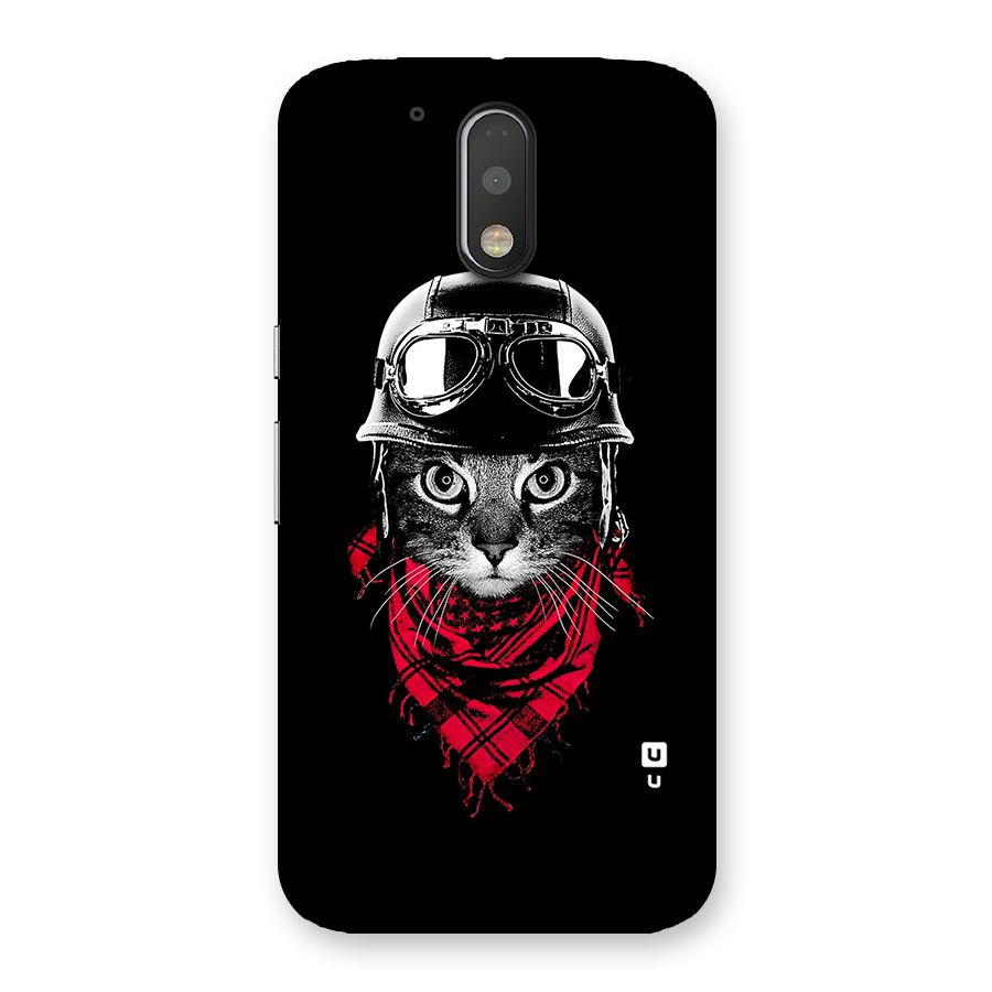 Cool Biker Cat Back Case for Motorola Moto G4 Plus