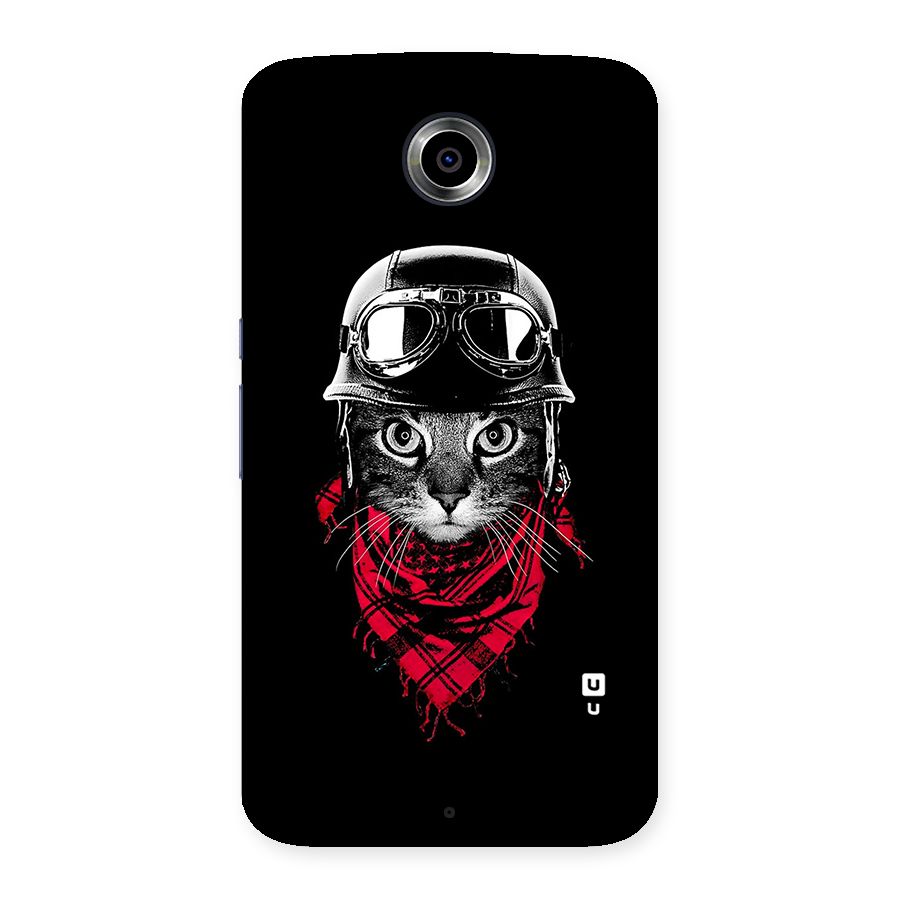 Cool Biker Cat Back Case for Nexsus 6