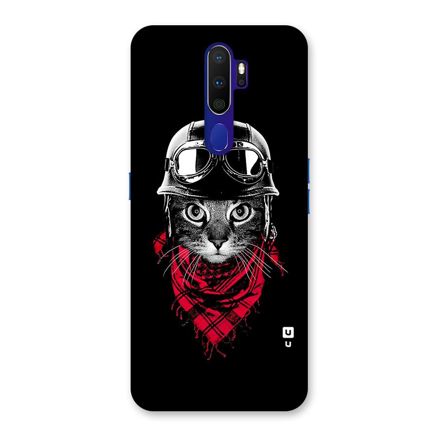 Cool Biker Cat Back Case for Oppo A9 (2020)