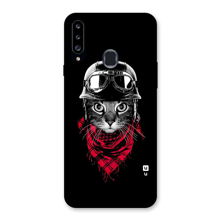 Cool Biker Cat Back Case for Samsung Galaxy A20s