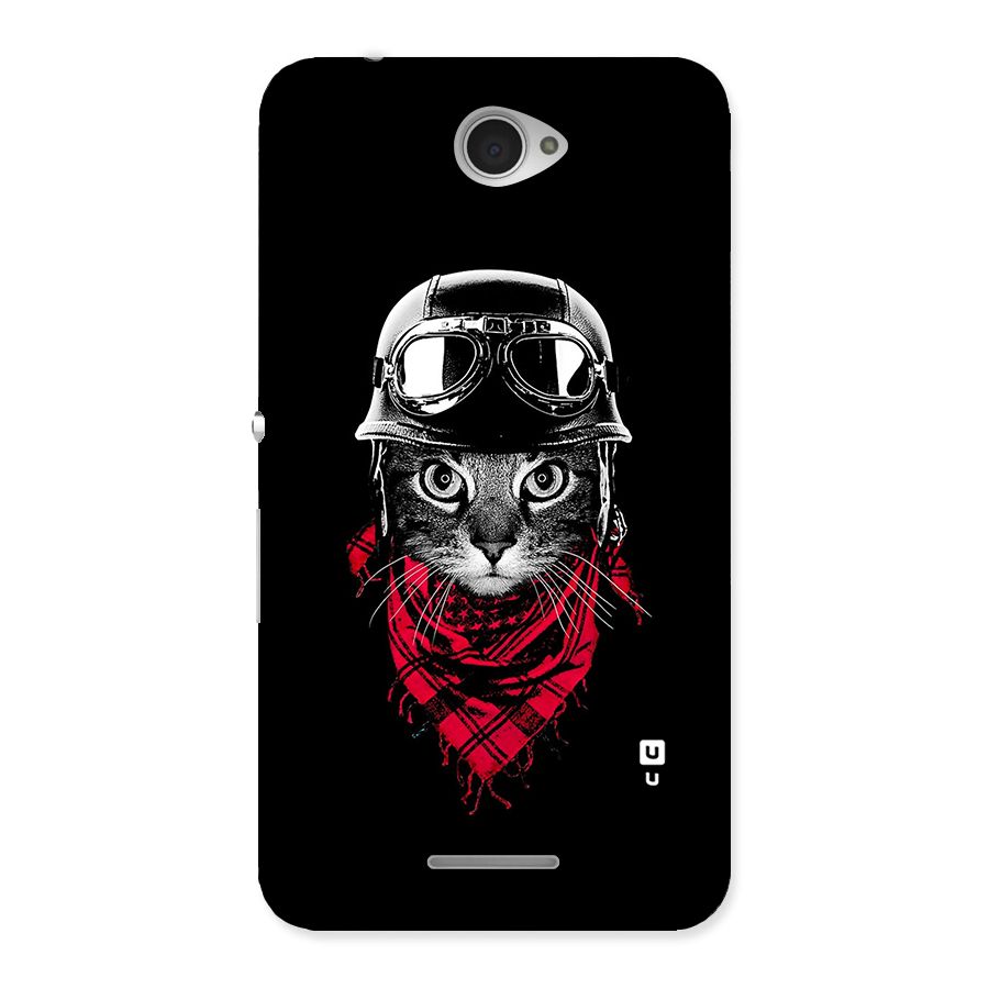 Cool Biker Cat Back Case for Sony Xperia E4