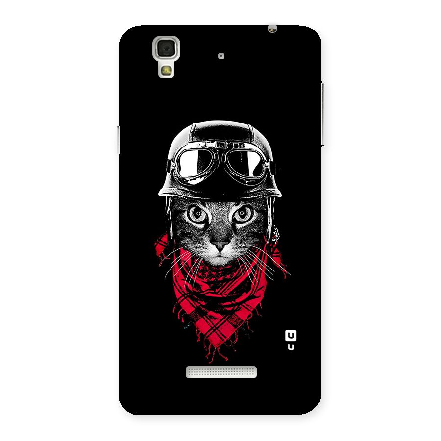 Cool Biker Cat Back Case for YU Yureka Plus