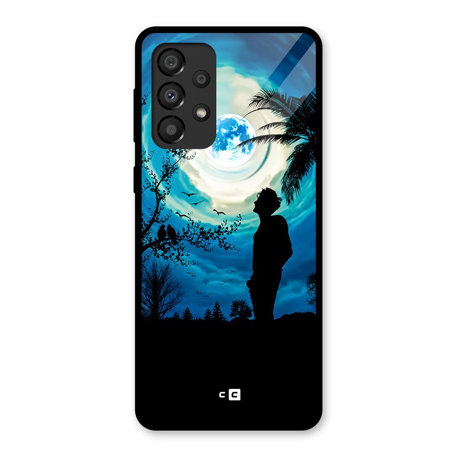 Cool Boy Under Sky Glass Back Case for Galaxy A33 5G