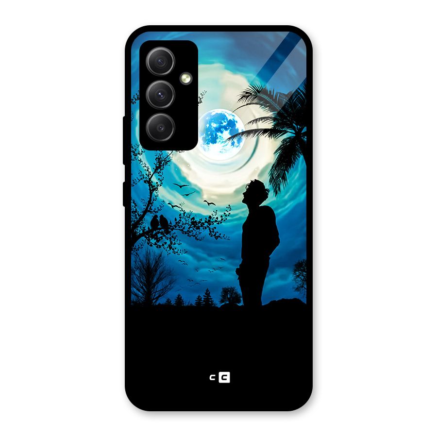 Cool Boy Under Sky Glass Back Case for Galaxy A34