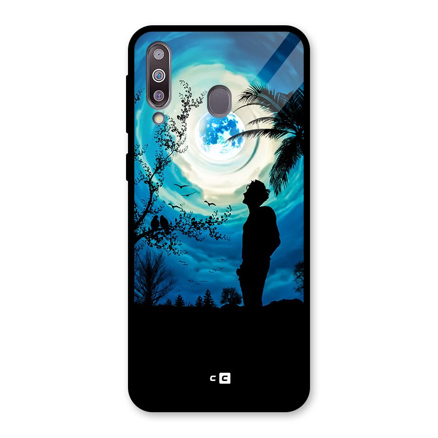 Cool Boy Under Sky Glass Back Case for Galaxy M30