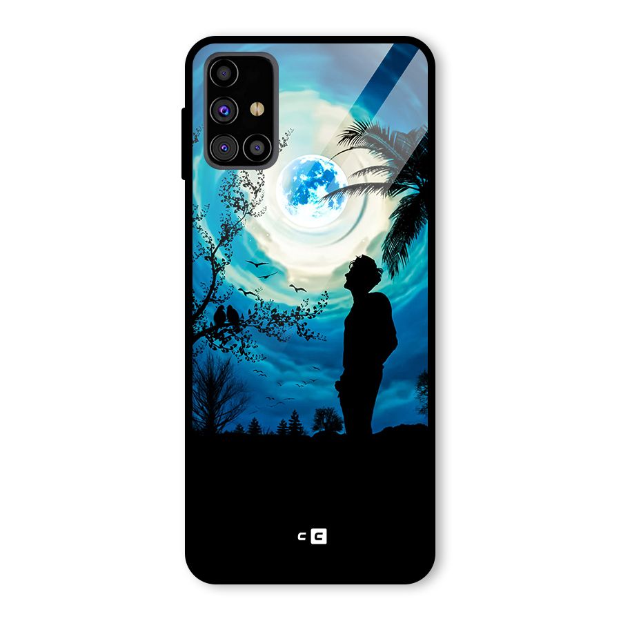 Cool Boy Under Sky Glass Back Case for Galaxy M31s
