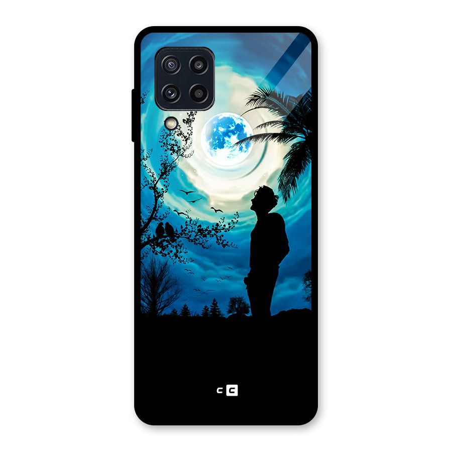 Cool Boy Under Sky Glass Back Case for Galaxy M32