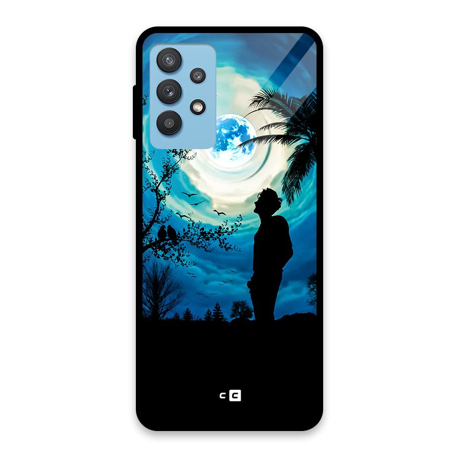 Cool Boy Under Sky Glass Back Case for Galaxy M32 5G