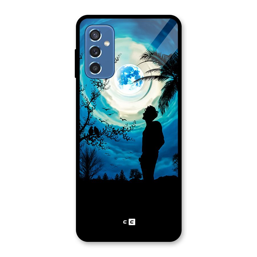 Cool Boy Under Sky Glass Back Case for Galaxy M52 5G