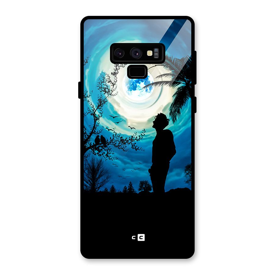 Cool Boy Under Sky Glass Back Case for Galaxy Note 9