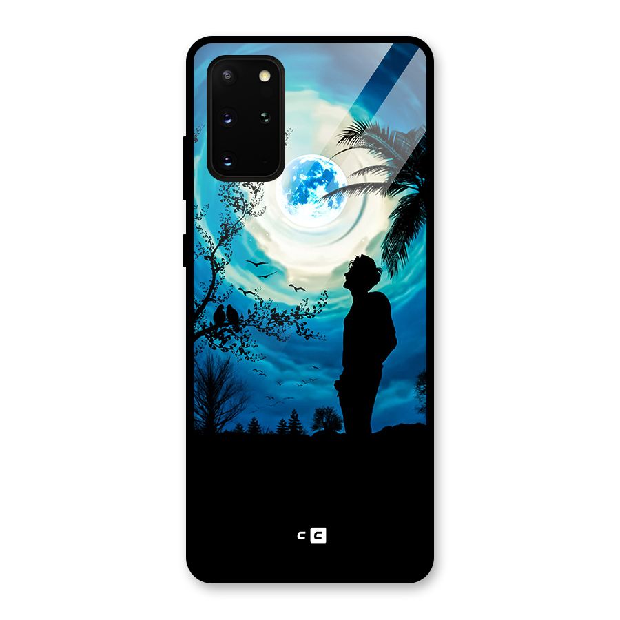 Cool Boy Under Sky Glass Back Case for Galaxy S20 Plus