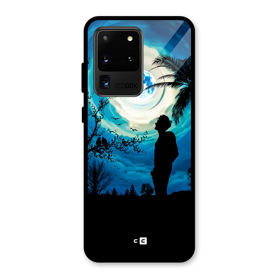 Cool Boy Under Sky Glass Back Case for Galaxy S20 Ultra