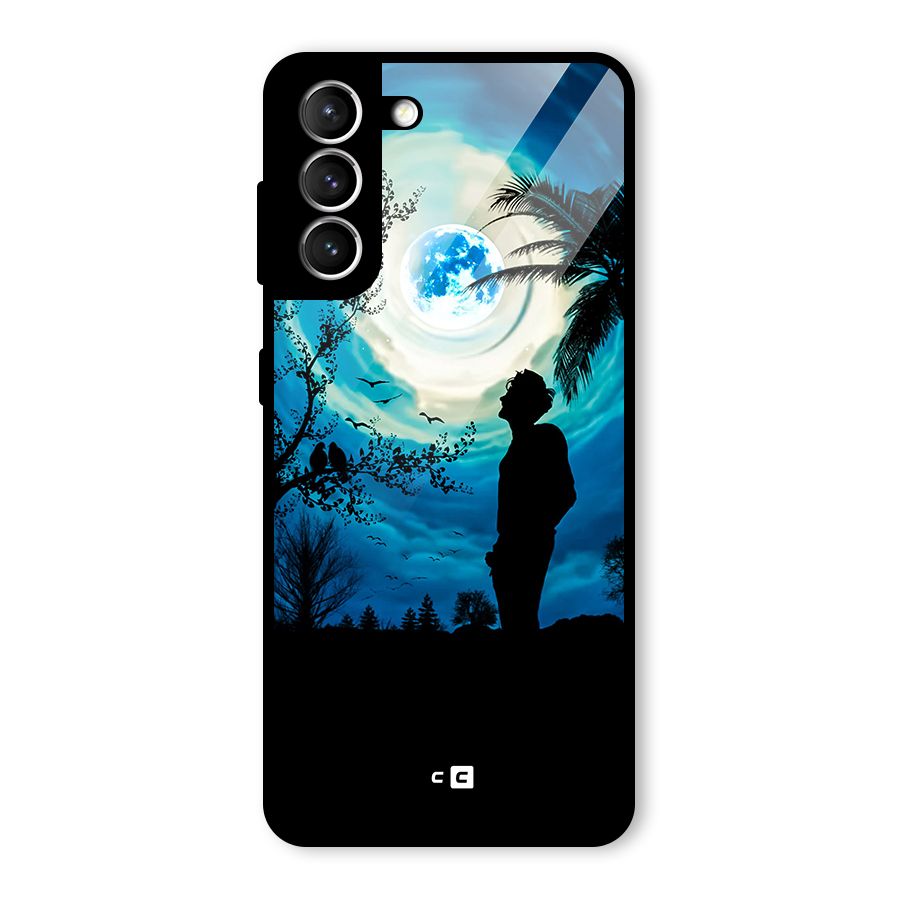 Cool Boy Under Sky Glass Back Case for Galaxy S21 5G