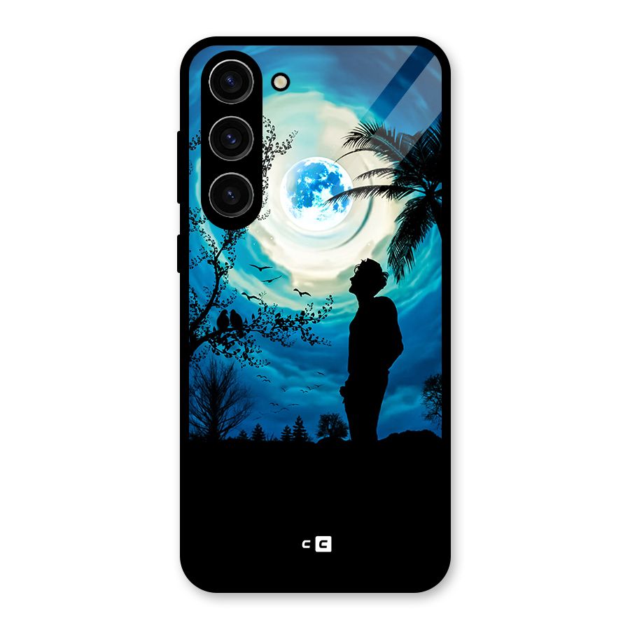 Cool Boy Under Sky Glass Back Case for Galaxy S23 Plus