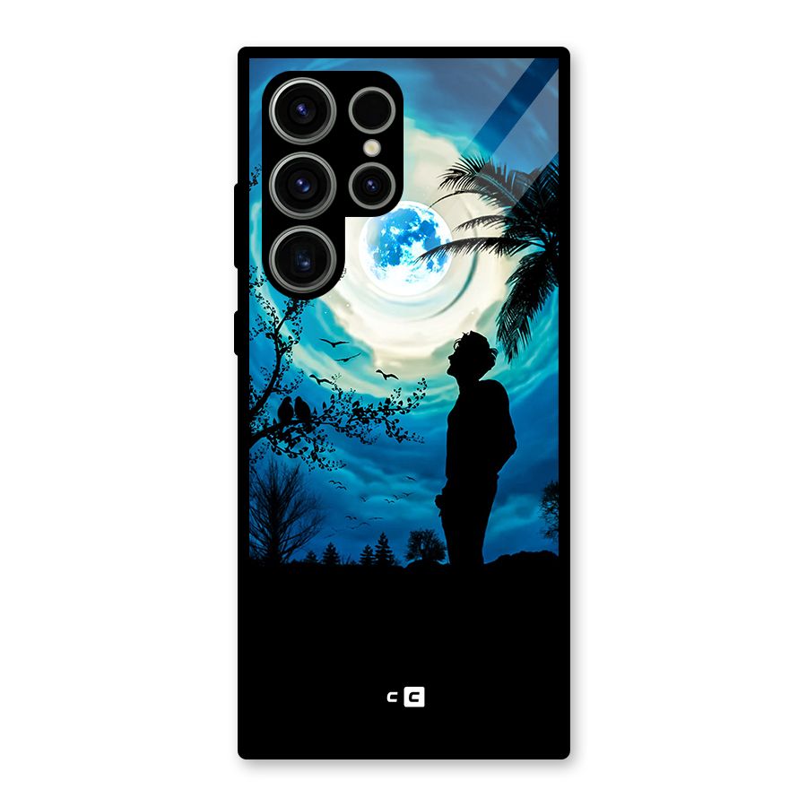 Cool Boy Under Sky Glass Back Case for Galaxy S23 Ultra