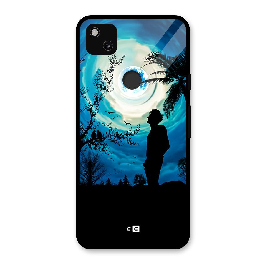 Cool Boy Under Sky Glass Back Case for Google Pixel 4a