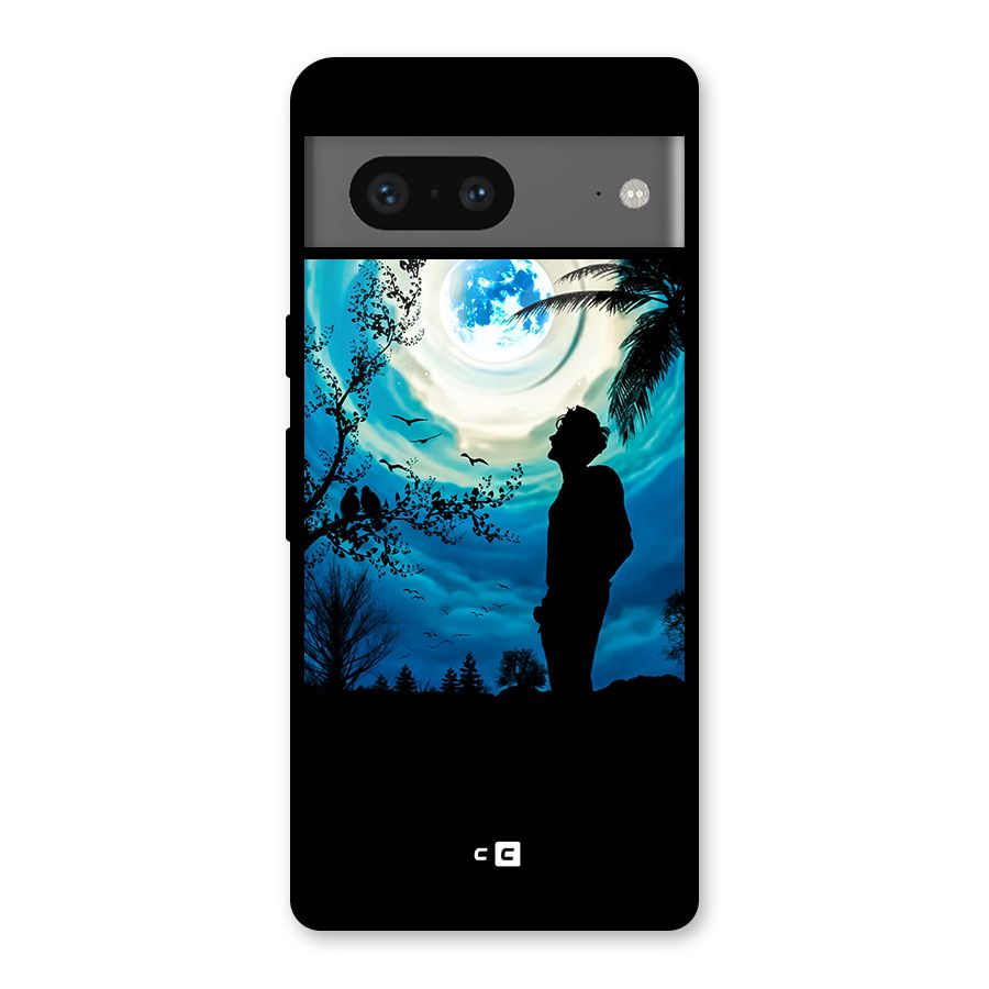 Cool Boy Under Sky Glass Back Case for Google Pixel 7