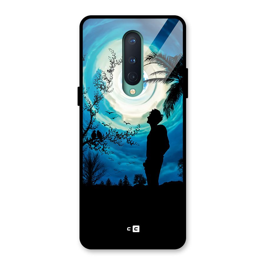 Cool Boy Under Sky Glass Back Case for OnePlus 8