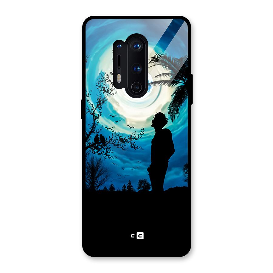 Cool Boy Under Sky Glass Back Case for OnePlus 8 Pro