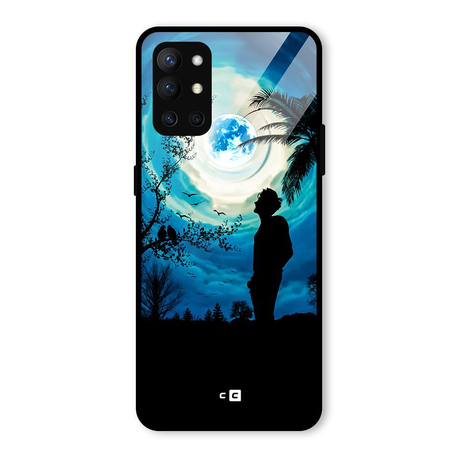 Cool Boy Under Sky Glass Back Case for OnePlus 9R