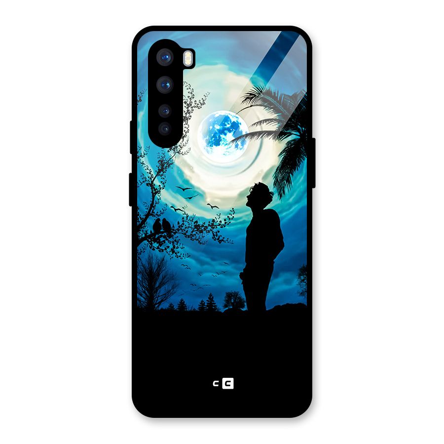 Cool Boy Under Sky Glass Back Case for OnePlus Nord