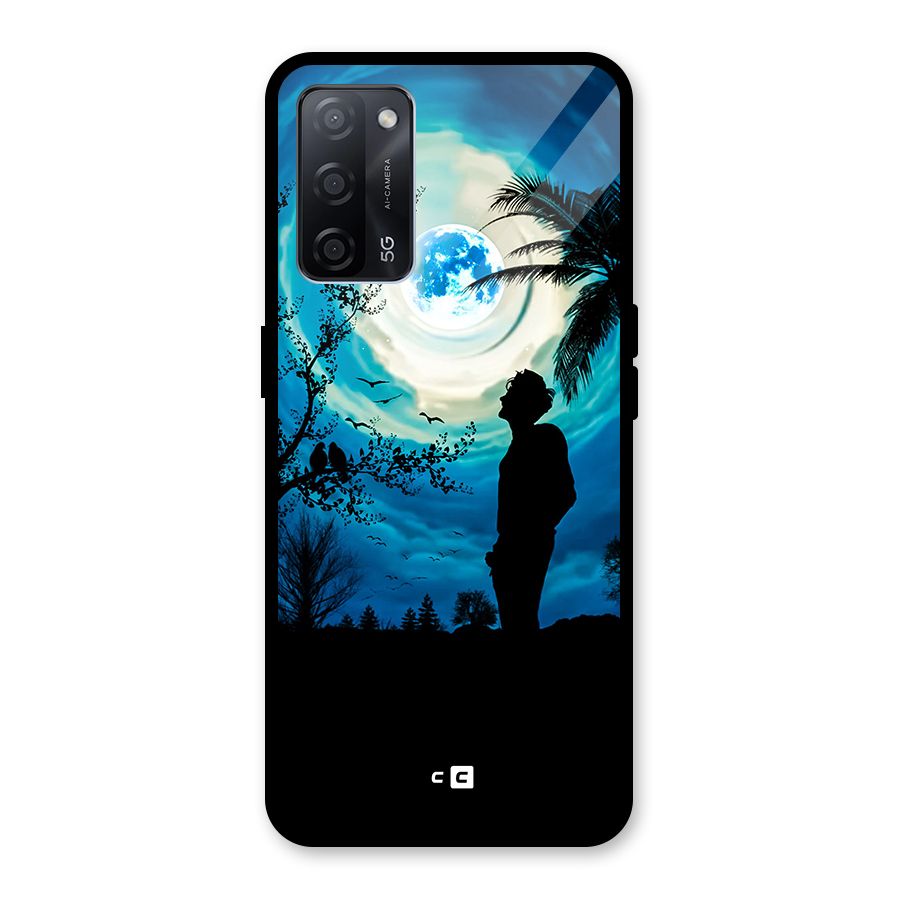 Cool Boy Under Sky Glass Back Case for Oppo A53s 5G